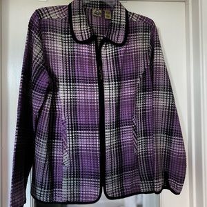NEW Cotton Large Purple/Black Lightweight Jacket